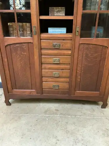 Antiker Jugendstil Bücherschrank, Vitrine, Traumhaft - Lieferung möglich!