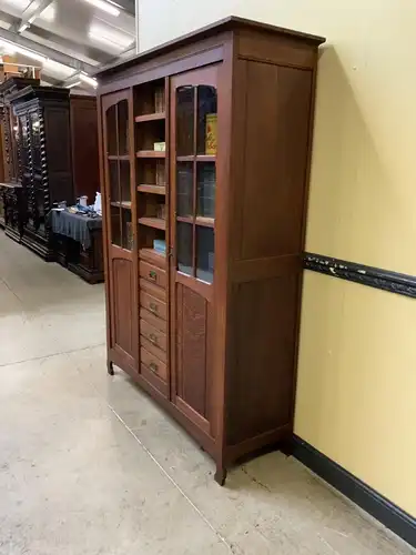 Antiker Jugendstil Bücherschrank, Vitrine, Traumhaft - Lieferung möglich!