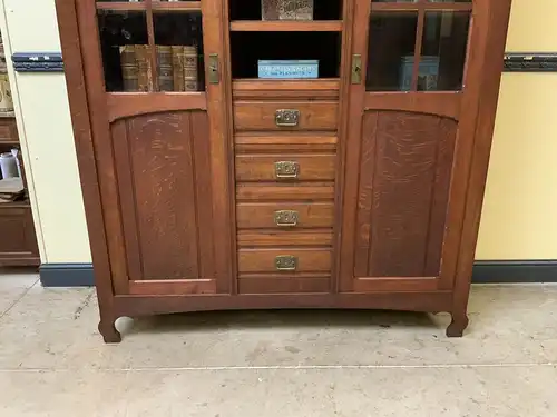 Antiker Jugendstil Bücherschrank, Vitrine, Traumhaft - Lieferung möglich!