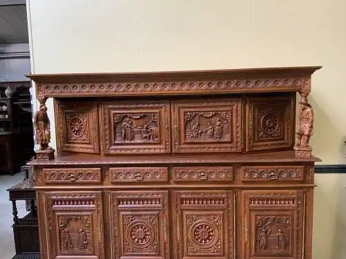 Antikes monumentales bretonisches Aufsatz Buffet, Kredenz - Lieferung möglich!