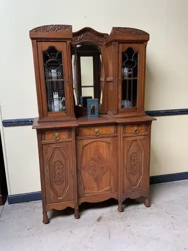 Antikes Jugendstil Buffet, Anrichte, Vitrine, Traumhaft  - Lieferung möglich!