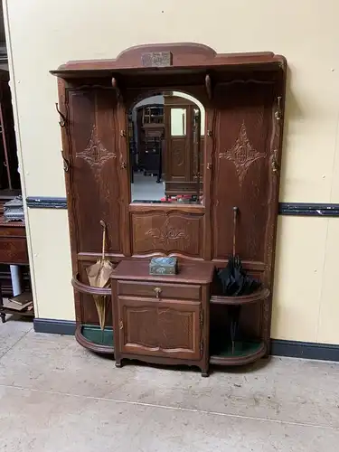 Antike Jugendstil Garderobe mit Schrank und Schub -Traumhaft- Lieferung möglich!