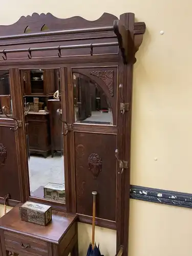 Antike Jugendstil Garderobe mit Schub -Traumhaft- Lieferung möglich!