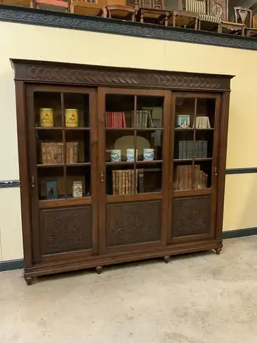 Antiker sensationeller Jugendstil Bücherschrank, Vitrine - Lieferung möglich!