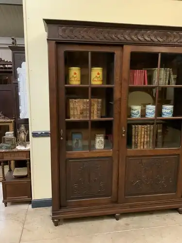 Antiker sensationeller Jugendstil Bücherschrank, Vitrine - Lieferung möglich!