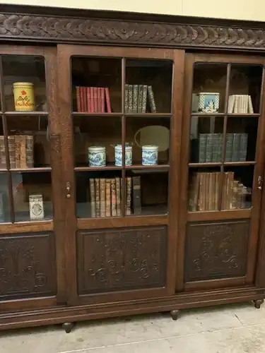 Antiker sensationeller Jugendstil Bücherschrank, Vitrine - Lieferung möglich!