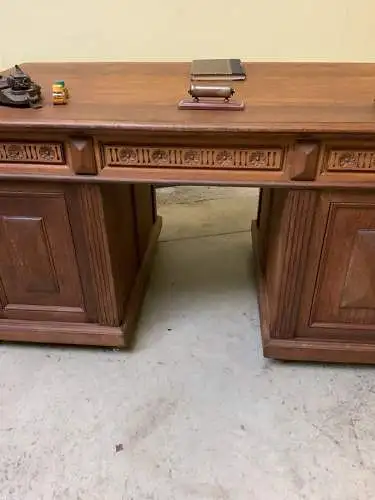 Antiker frei aufstellbarer Jugendstil Schreibtisch - Lieferung möglich!