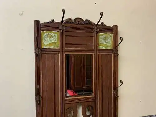 Antike Jugendstil Garderobe mit Jugendstil Fliesen - Lieferung möglich!