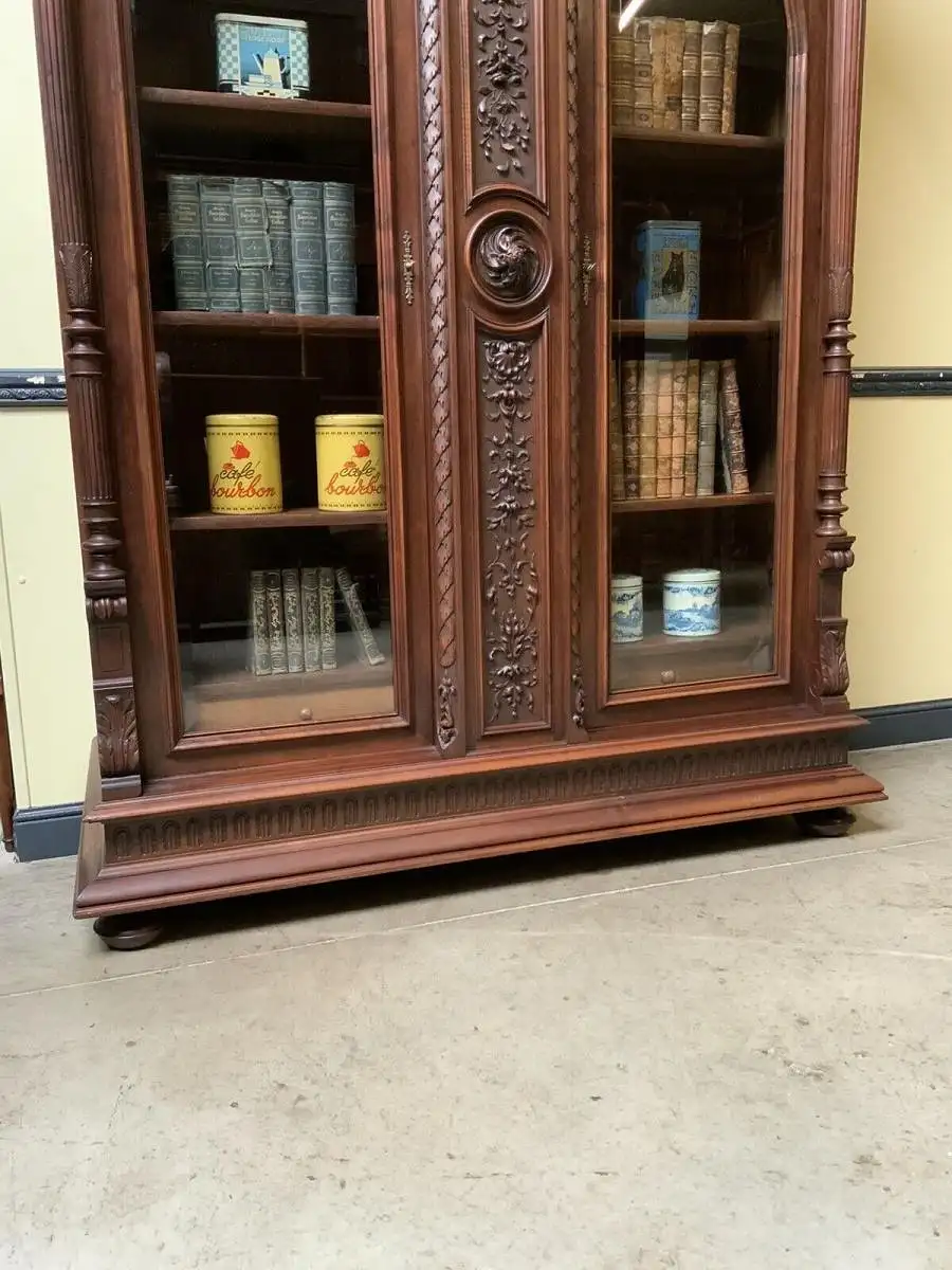 Antiker imposanter Historismus Bücherschrank XXL, Vitrine - Lieferung mögl.!