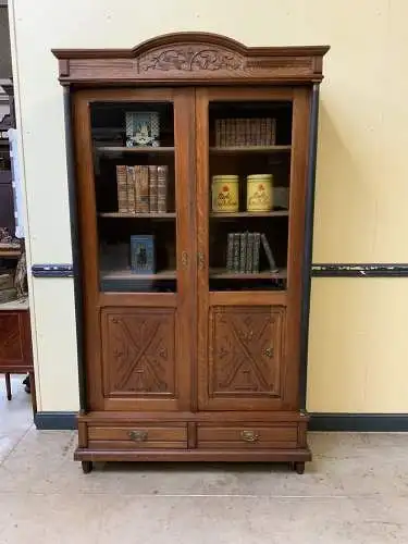 Antiker Jugendstil Bücherschrank, Vitrine, Traumhaft - Lieferung möglich!