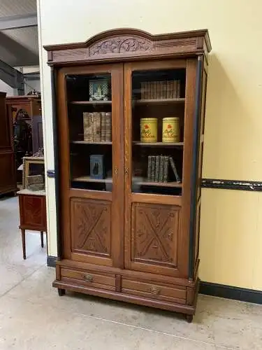 Antiker Jugendstil Bücherschrank, Vitrine, Traumhaft - Lieferung möglich!