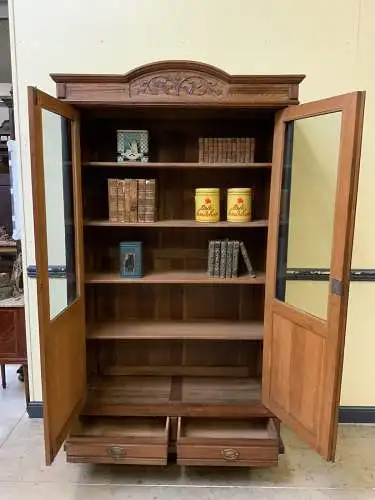 Antiker Jugendstil Bücherschrank, Vitrine, Traumhaft - Lieferung möglich!