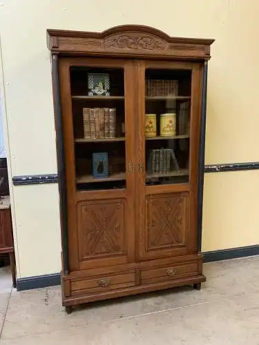 Antiker Jugendstil Bücherschrank, Vitrine, Traumhaft - Lieferung möglich!