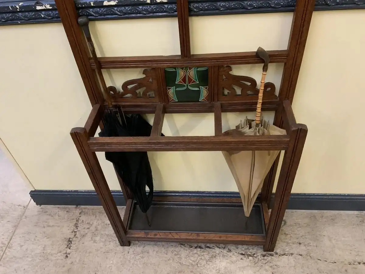 Antike Jugendstil Garderobe mit Jugendstil Fliesen - Lieferung möglich! 15