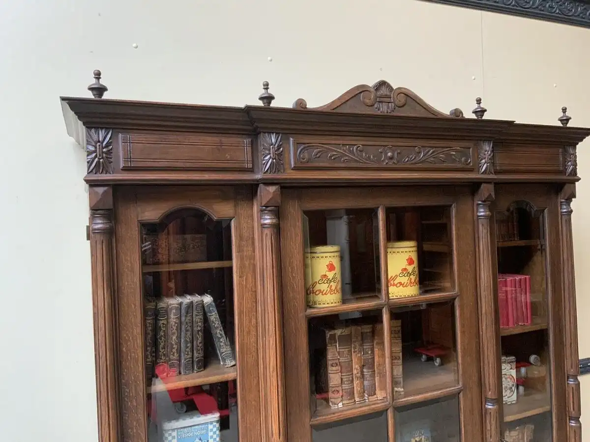 Antiker Jugendstil Bücherschrank, Vitrine, Buffet,  - Lieferung möglich! 12