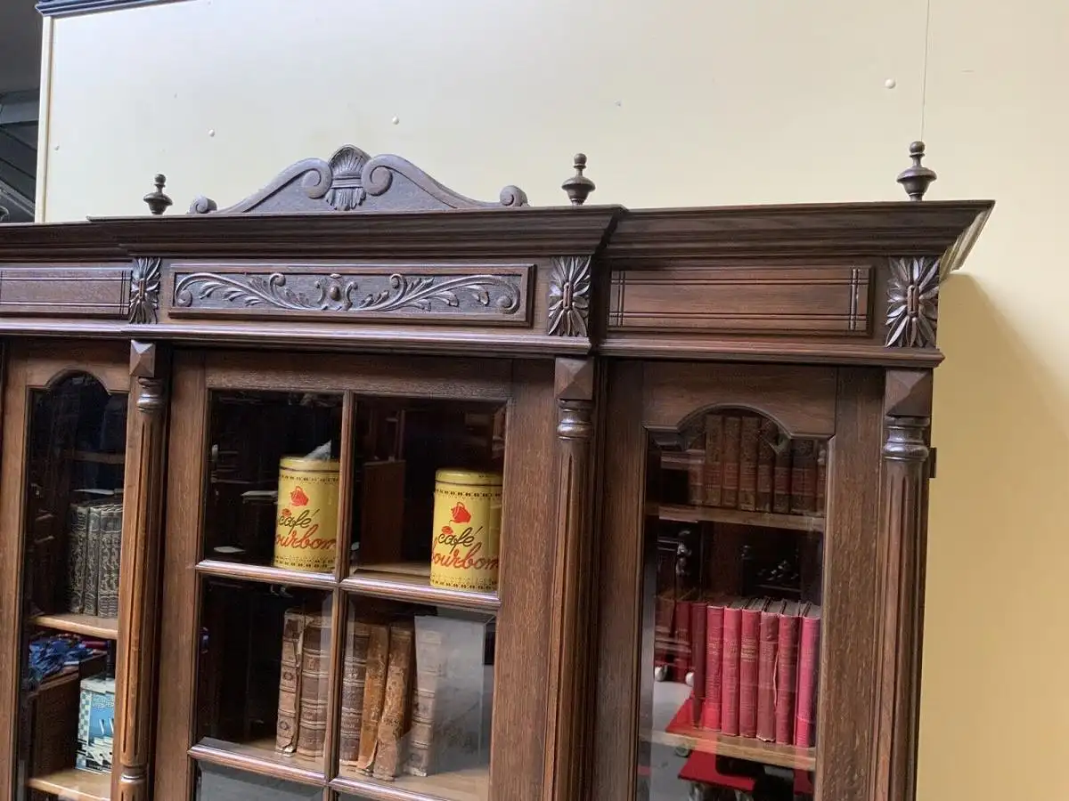Antiker Jugendstil Bücherschrank, Vitrine, Buffet,  - Lieferung möglich! 13