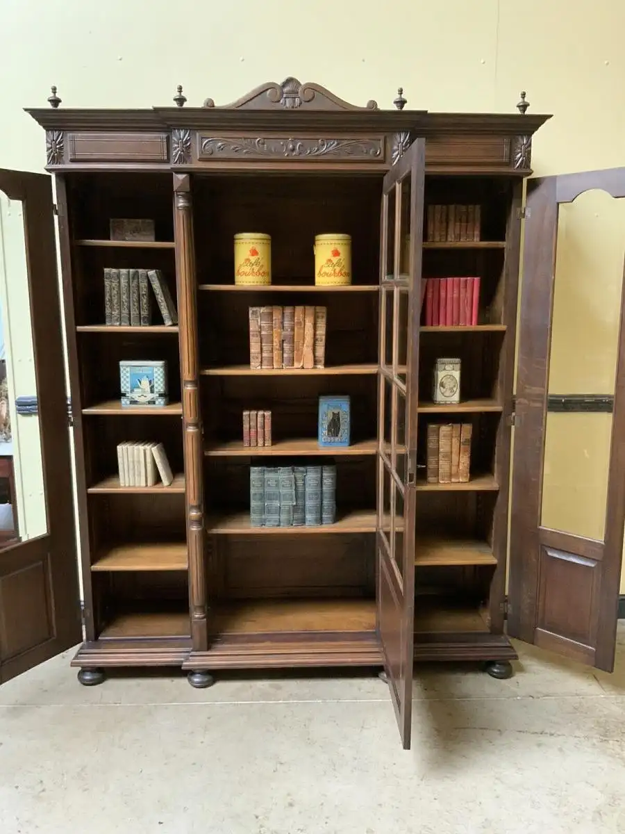 Antiker Jugendstil Bücherschrank, Vitrine, Buffet,  - Lieferung möglich! 16