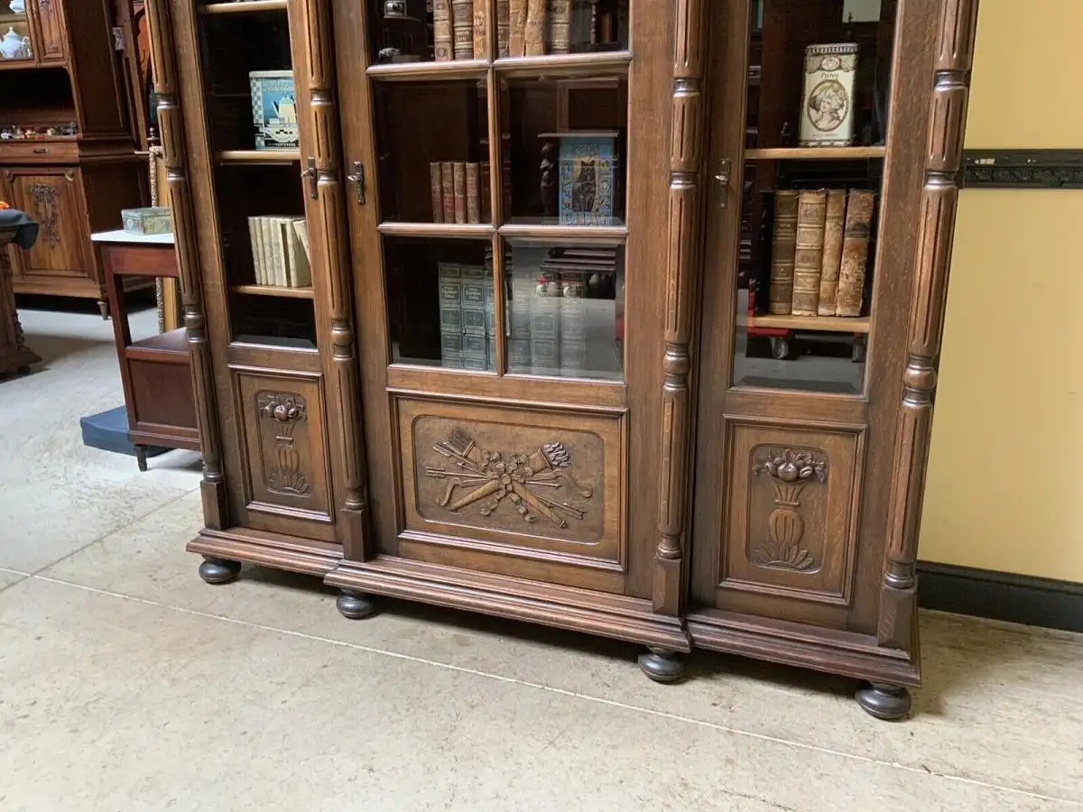 Antiker Jugendstil Bücherschrank, Vitrine, Buffet,  - Lieferung möglich! 6