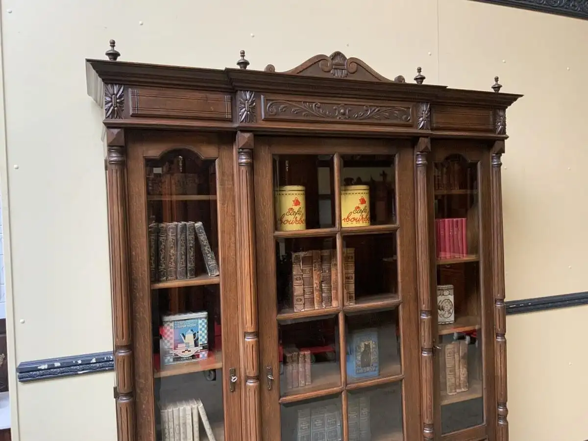 Antiker Jugendstil Bücherschrank, Vitrine, Buffet,  - Lieferung möglich! 8