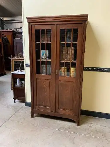 Antiker Jugendstil Bücherschrank, Vitrine, Traumhaft - Lieferung möglich!