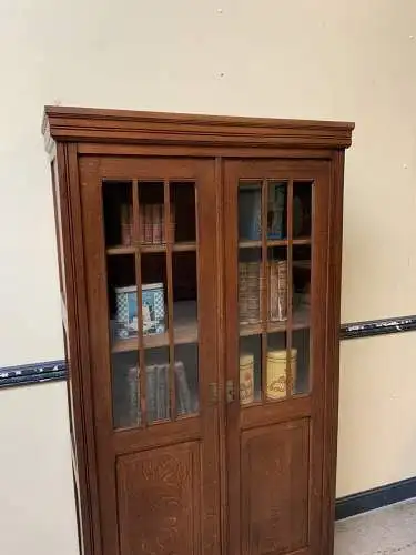 Antiker Jugendstil Bücherschrank, Vitrine, Traumhaft - Lieferung möglich!