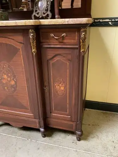 Antikes sensationelles Jugendstil Buffet mit Intarsien, - Lieferung möglich!