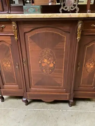 Antikes sensationelles Jugendstil Buffet mit Intarsien, - Lieferung möglich!