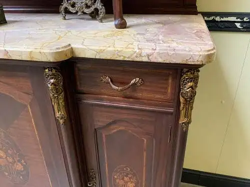 Antikes sensationelles Jugendstil Buffet mit Intarsien, - Lieferung möglich!