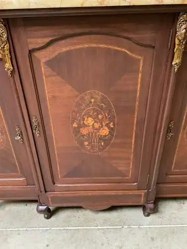 Antikes sensationelles Jugendstil Buffet mit Intarsien, - Lieferung möglich!