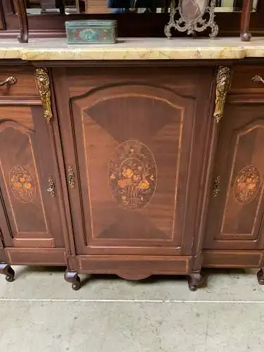 Antikes sensationelles Jugendstil Buffet mit Intarsien, - Lieferung möglich!