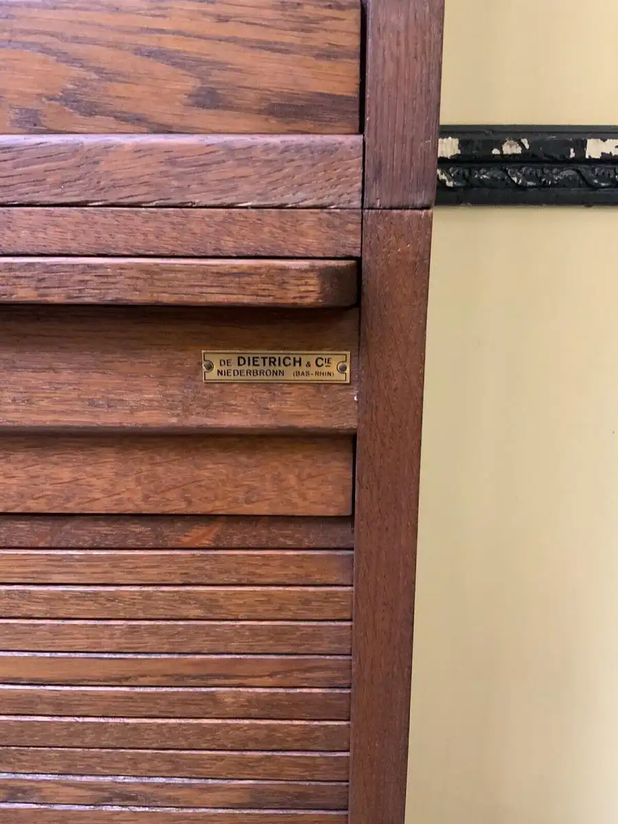 Antiker Art Deco Rolladen Archiv Schrank - Traumhaft - Lieferung möglich! 10