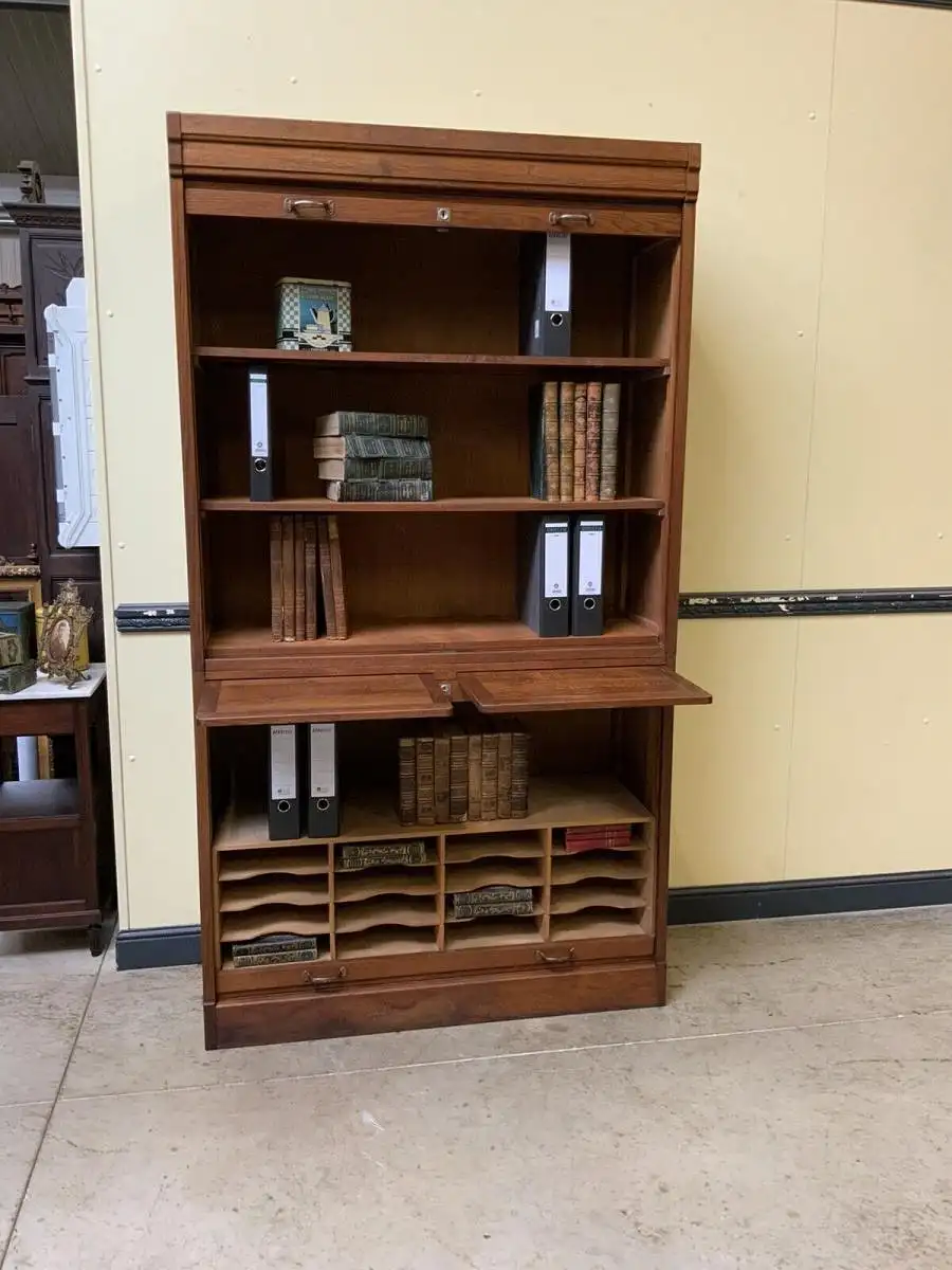 Antiker Art Deco Rolladen Archiv Schrank - Traumhaft - Lieferung möglich! 18
