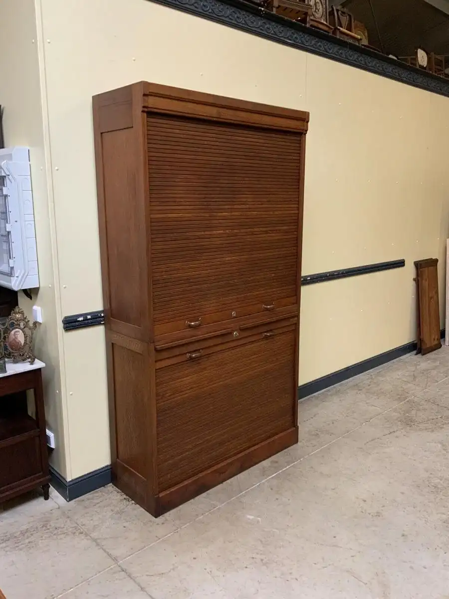 Antiker Art Deco Rolladen Archiv Schrank - Traumhaft - Lieferung möglich! 4