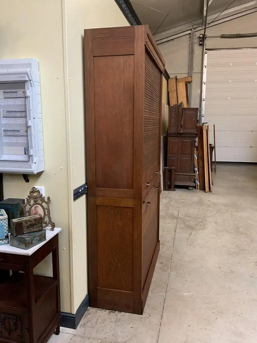 Antiker Art Deco Rolladen Archiv Schrank - Traumhaft - Lieferung möglich! 7