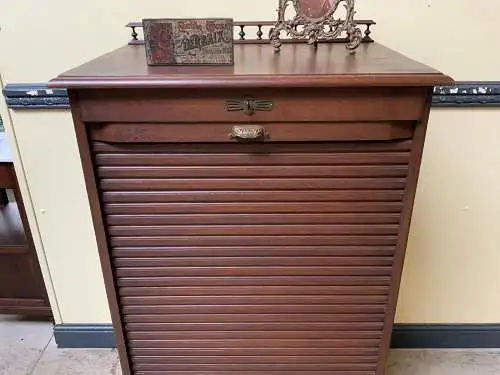 Antiker Jugendstil Rolladen Archiv Schrank - Traumhaft - Lieferung möglich!
