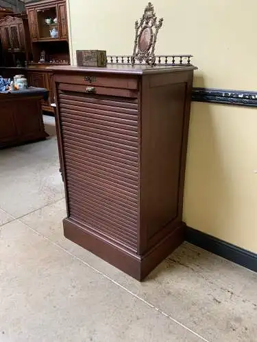 Antiker Jugendstil Rolladen Archiv Schrank - Traumhaft - Lieferung möglich!
