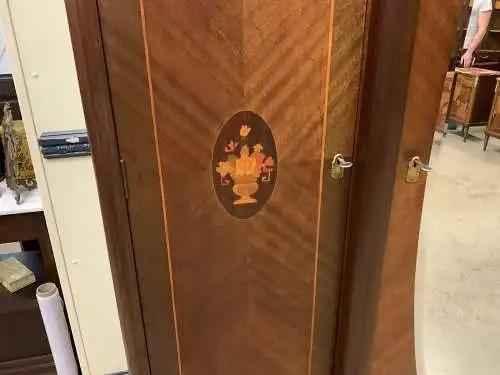 Antiker Jugendstil Wäscheschrank, Kleiderschrank, Intarsien - Lieferung möglich!