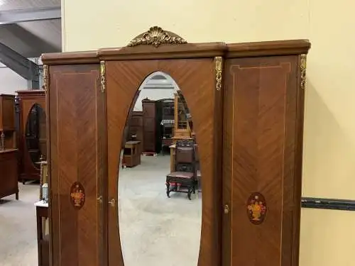 Antiker Jugendstil Wäscheschrank, Kleiderschrank, Intarsien - Lieferung möglich!