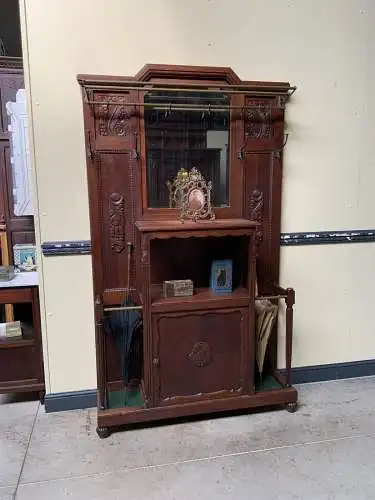 Antike Art Deco Garderobe mit Schrank - Traumhaft - Lieferung möglich!