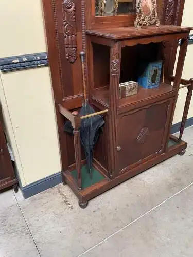 Antike Art Deco Garderobe mit Schrank - Traumhaft - Lieferung möglich!