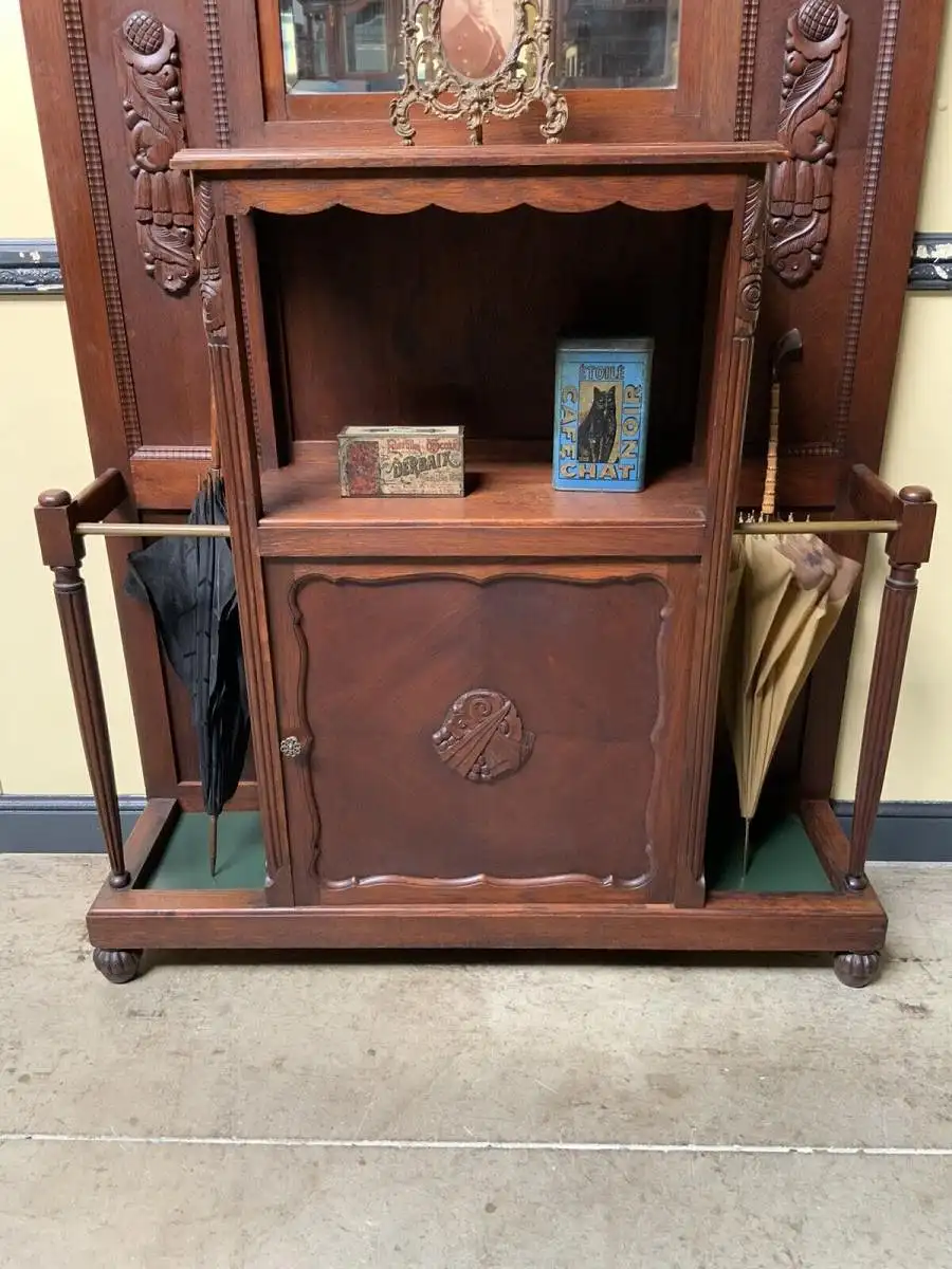 Antike Art Deco Garderobe mit Schrank - Traumhaft - Lieferung möglich! 13