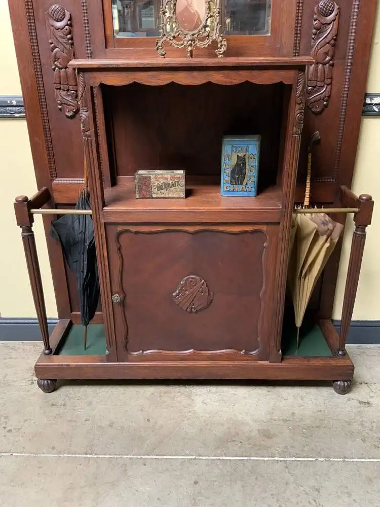 Antike Art Deco Garderobe mit Schrank - Traumhaft - Lieferung möglich! 13