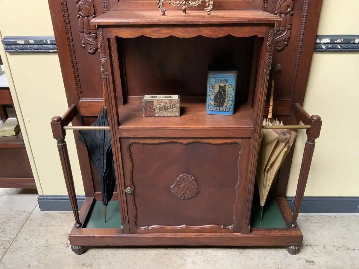 Antike Art Deco Garderobe mit Schrank - Traumhaft - Lieferung möglich! 14