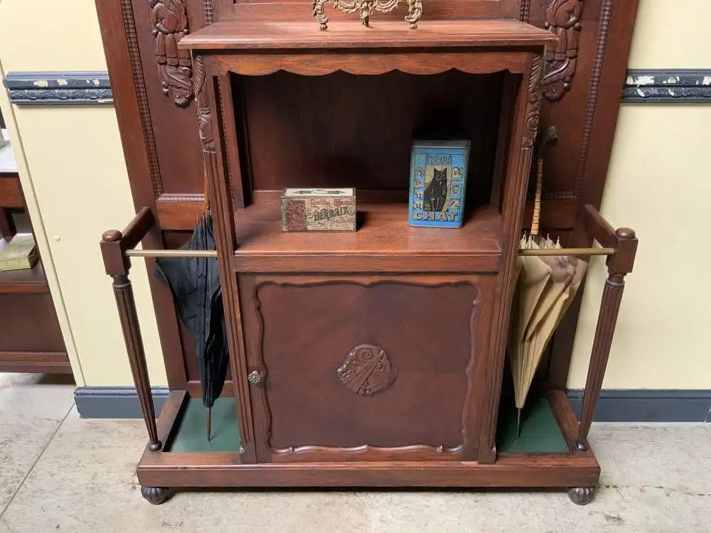 Antike Art Deco Garderobe mit Schrank - Traumhaft - Lieferung möglich! 14