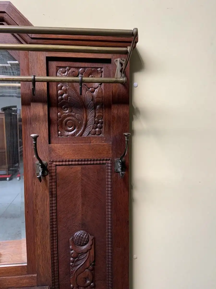 Antike Art Deco Garderobe mit Schrank - Traumhaft - Lieferung möglich! 17