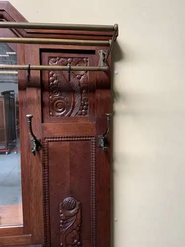 Antike Art Deco Garderobe mit Schrank - Traumhaft - Lieferung möglich!