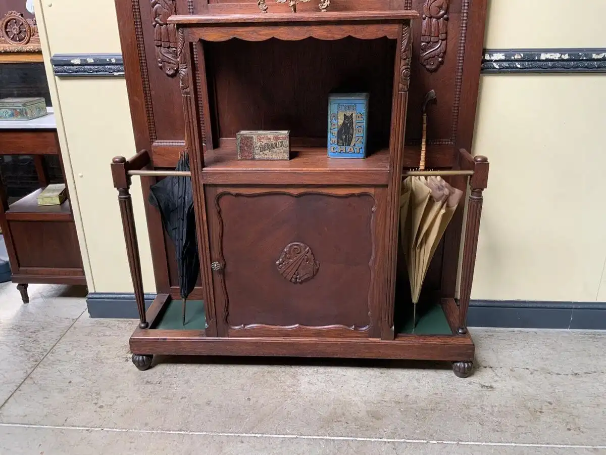 Antike Art Deco Garderobe mit Schrank - Traumhaft - Lieferung möglich! 8