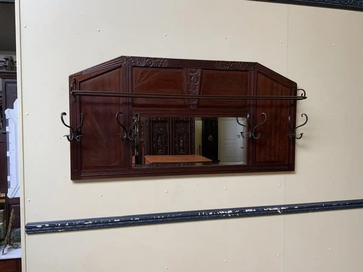 Antike Art Deco Garderobe mit Hutablage, - Traumhaft - Lieferung möglich! 0
