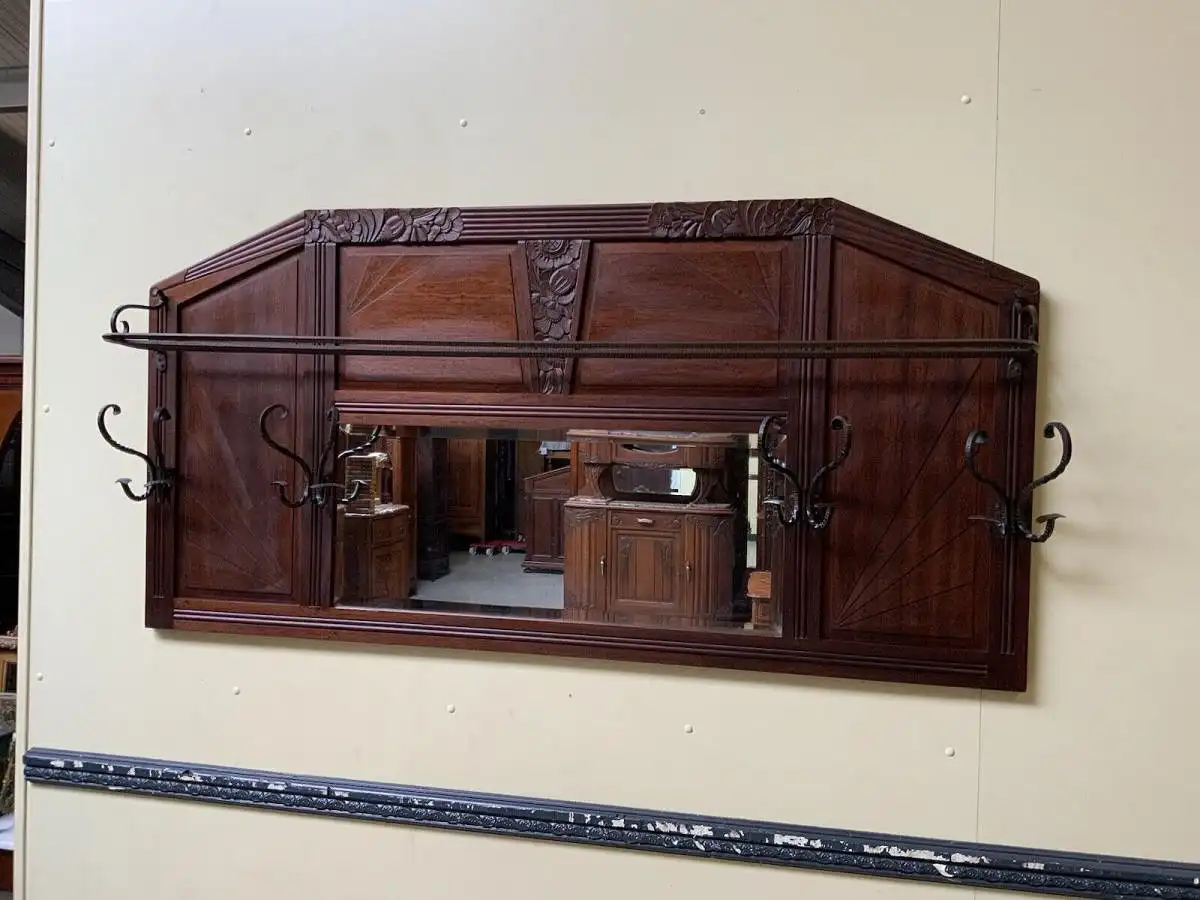 Antike Art Deco Garderobe mit Hutablage, - Traumhaft - Lieferung möglich! 2