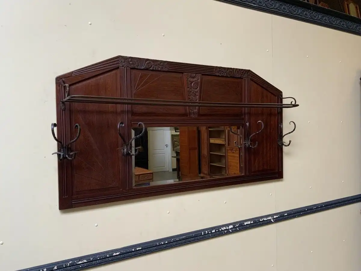 Antike Art Deco Garderobe mit Hutablage, - Traumhaft - Lieferung möglich! 5